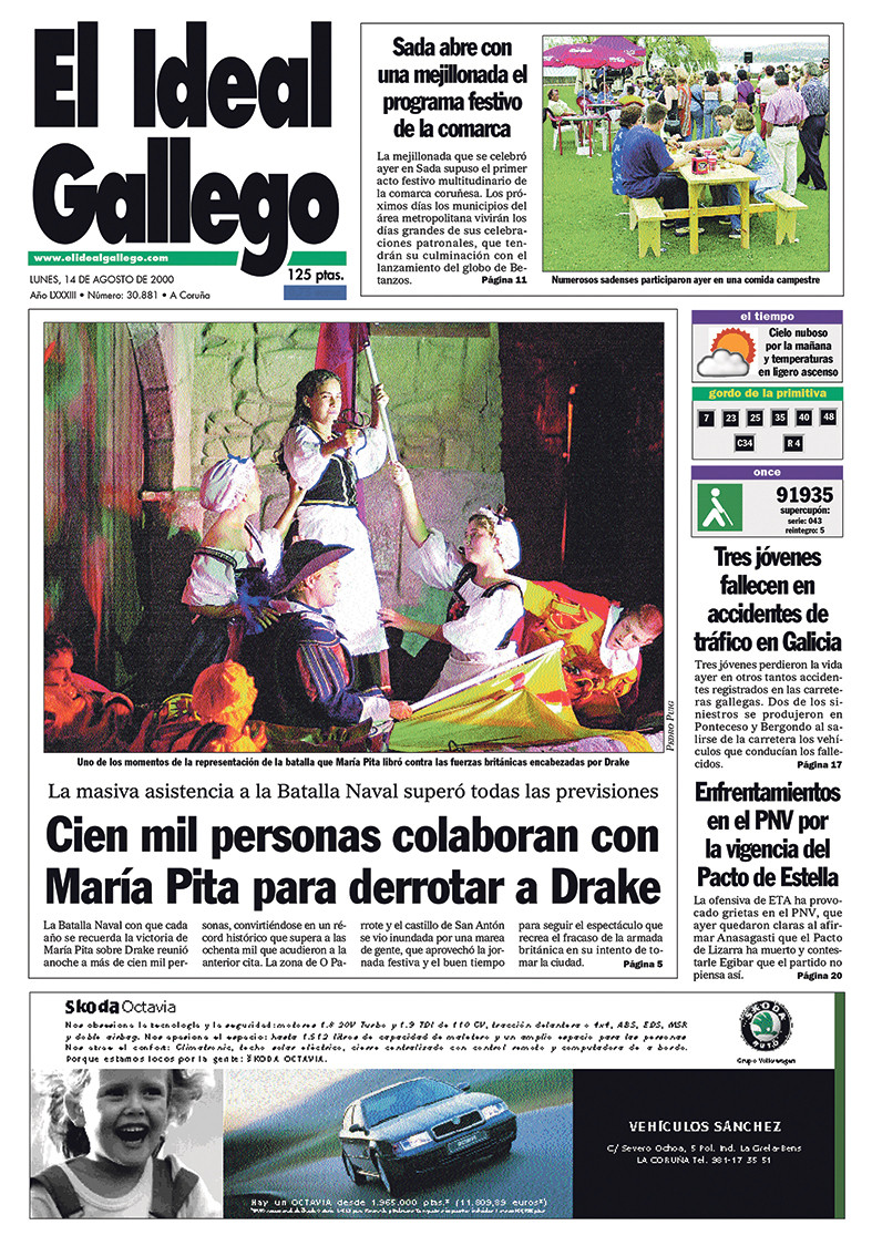 Portada 14 agosto 2000