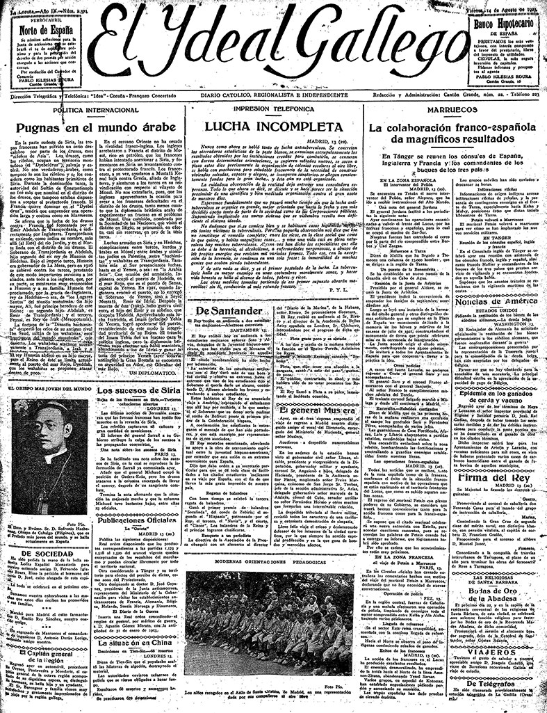 Portada 14 agosto 1925