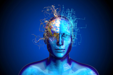 Arte abstracto 3d de un diseno de movimiento cerebral