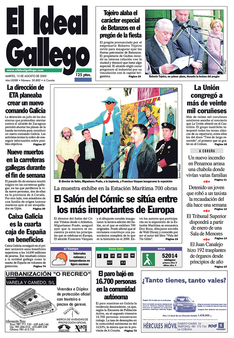 Portada 15 agosto 2000