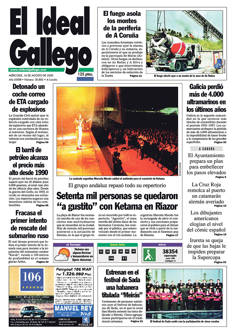 Portada 16 agosto 2000