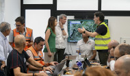 Rueda y la conselleira do Medio Rural visitan el centro de coordinación de Ourense para seguir los incendios