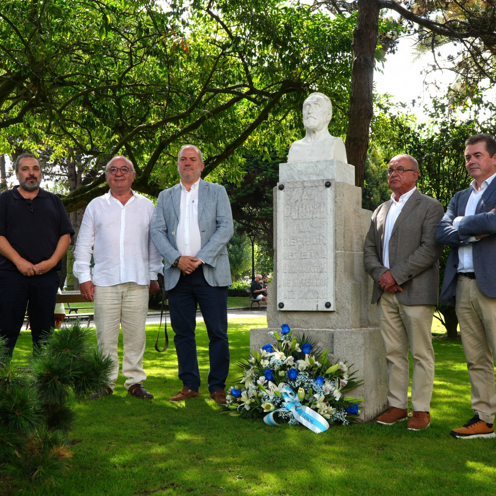 A Coruña conmemora el centenario del busto de Pondal