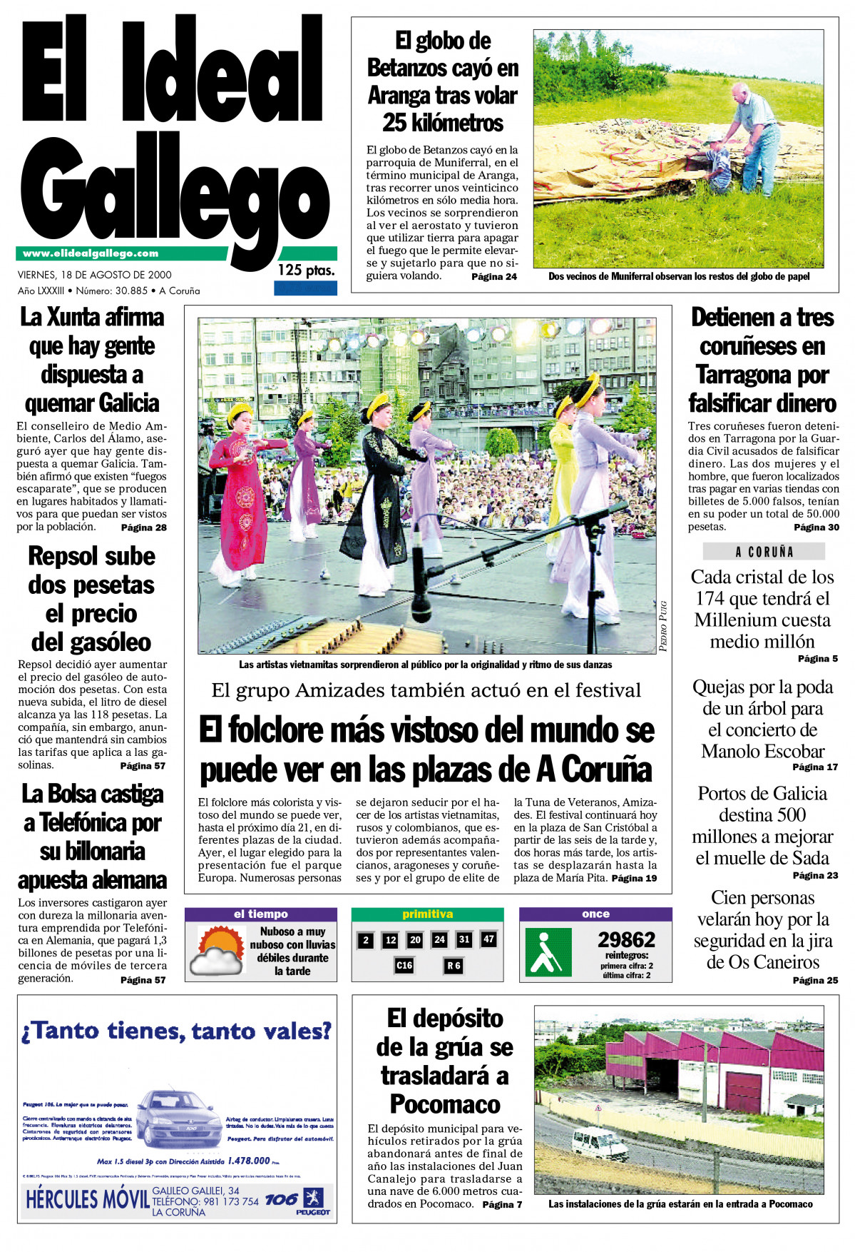 Portada 18 agosto 2000