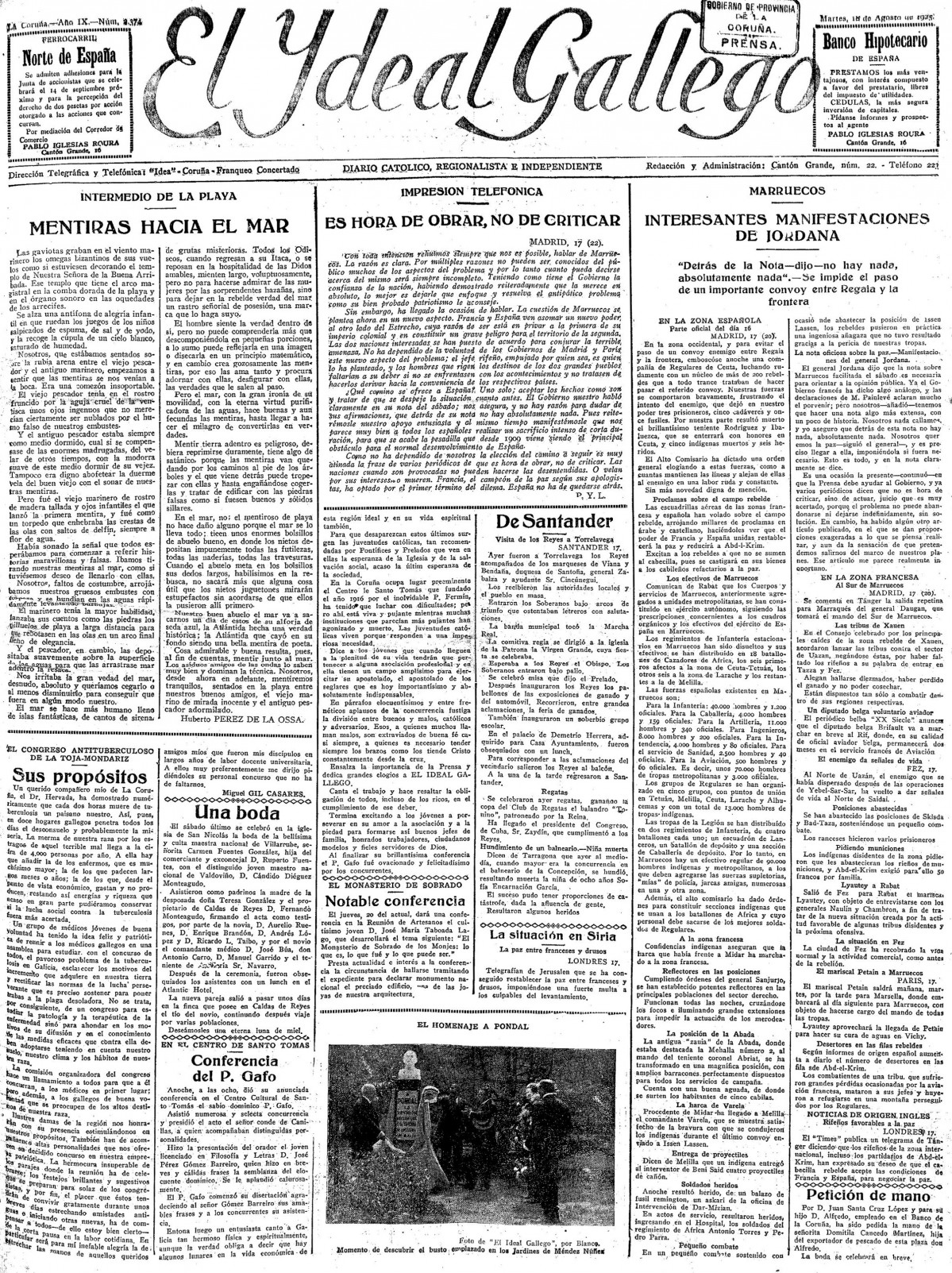 Portada 18 agosto 1925