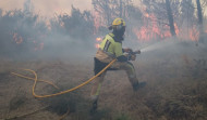 Bomberos de A Coruña refuerzan la lucha contra los incendios en Ourense