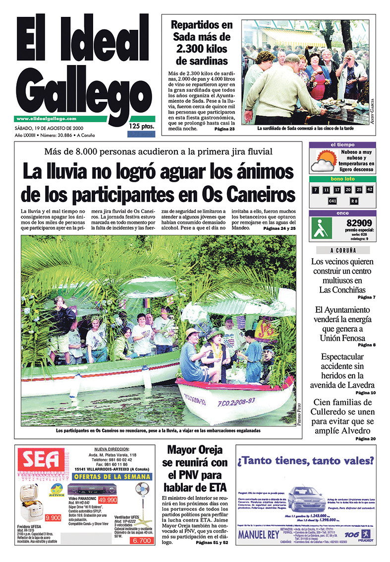 Portada 19 agosto 2000