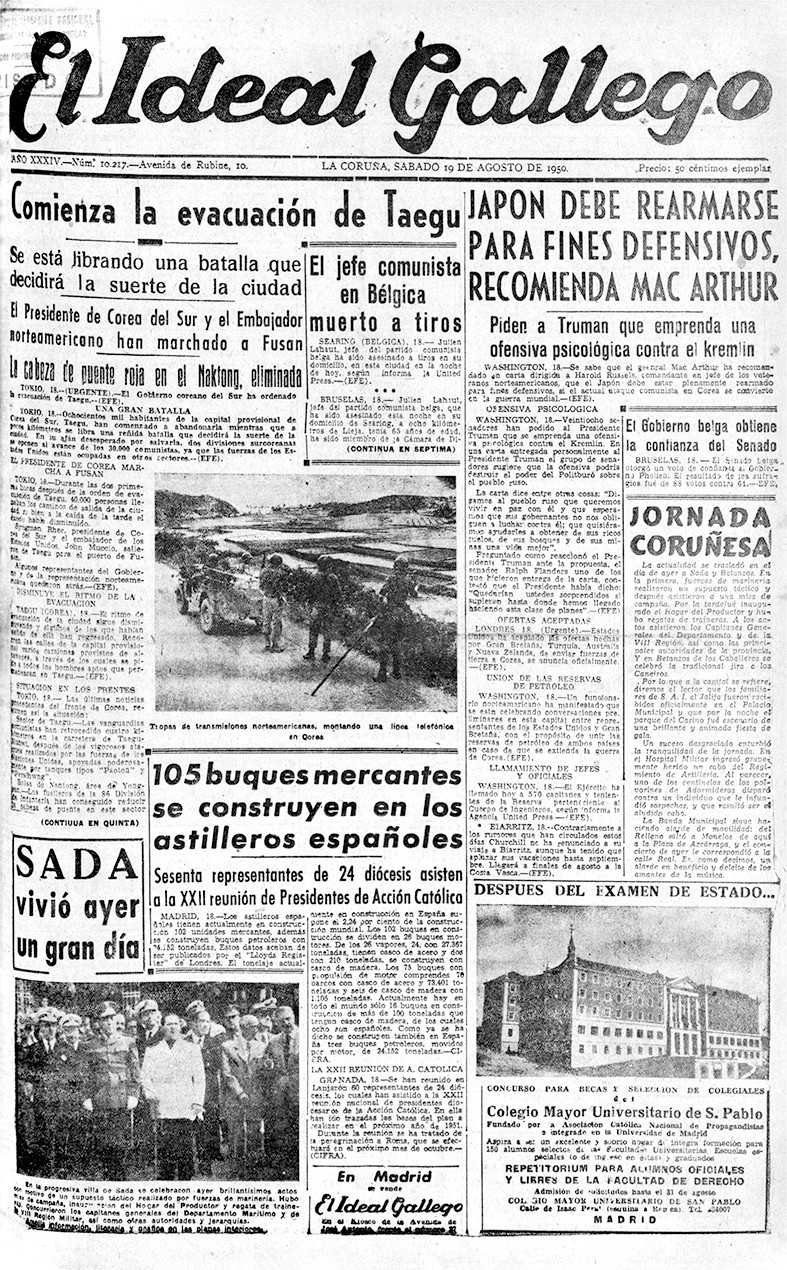 Portada 19 agosto 1950