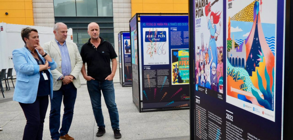 Marineda City acoge la exposición “Las Fiestas de María Pita a través de sus carteles” hasta el 31 de agosto
