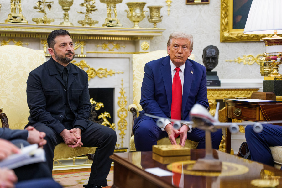 Rusia celebra la "bofetada" de Trump a Zelenski y sus socios con el mapa de Ucrania con las zonas ocupadas