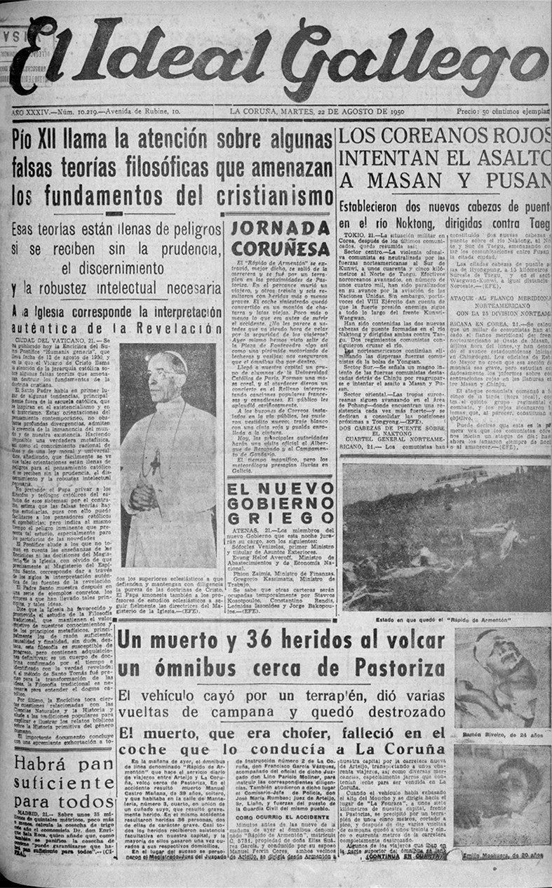 Portada 22 agosto 1950