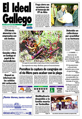 Portada 25 agosto 2000