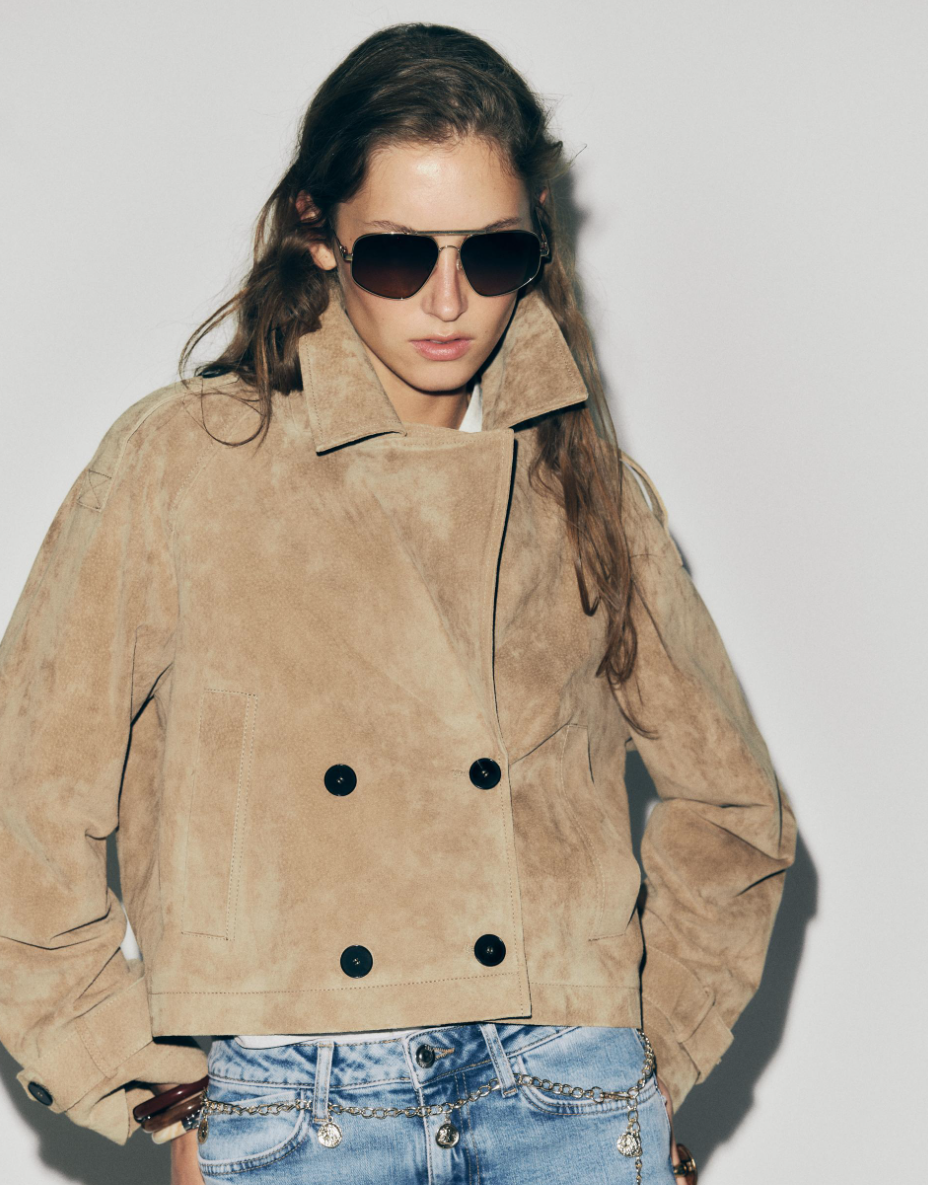 Cazadora trench corta 