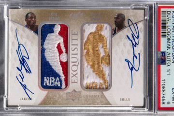 Fotografía sin fecha cedida por la casa de subastas Heritage Auction que muestra una tarjeta firmada por Kobe Bryant y Michael J