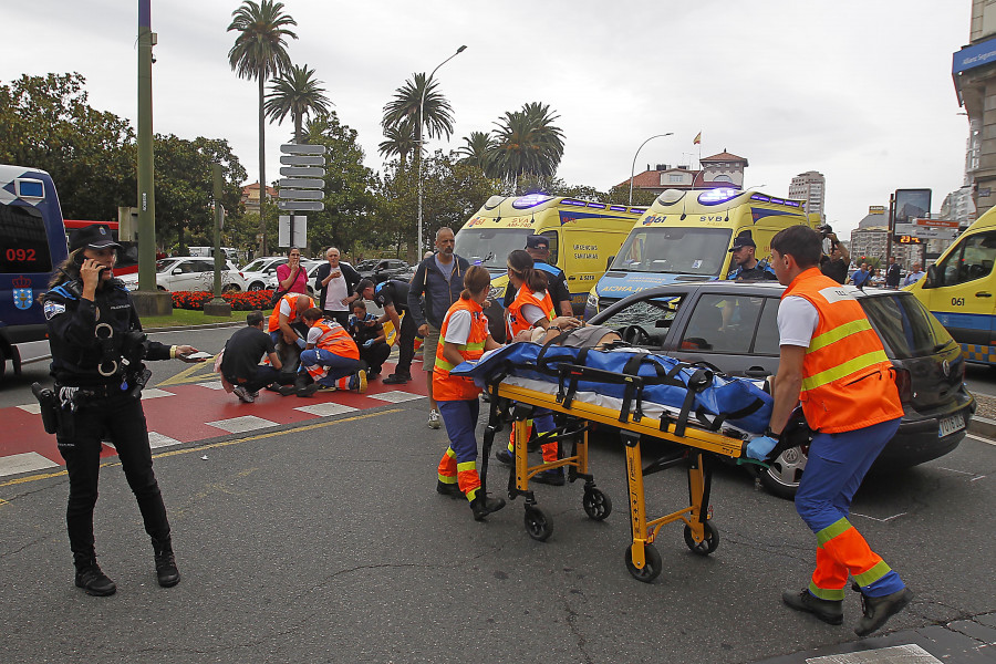 Permanecen ingresados cuatro de los seis heridos en el atropello múltiple de A Coruña